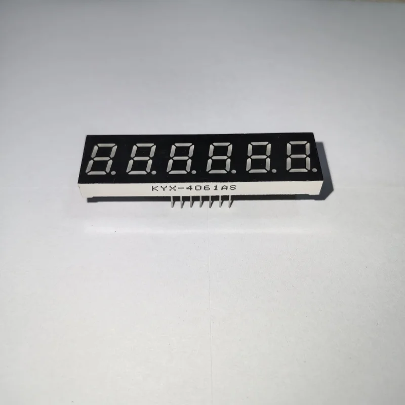 10Pcs 0.4Inch 6Bit Bright Red Light Digital Module KYX-4061AS/BS High Quality LED Digitron Common Cathode Anode Digital Tube ﻿