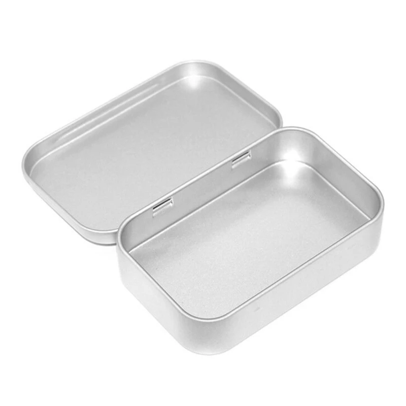 Bản Lề Toàn Hộp Đựng Có Nắp Hình Chữ Nhật Trống Hộp Bảo Quản Trang Sức Và Bông Thiết Thực Thiếc Dropshipping