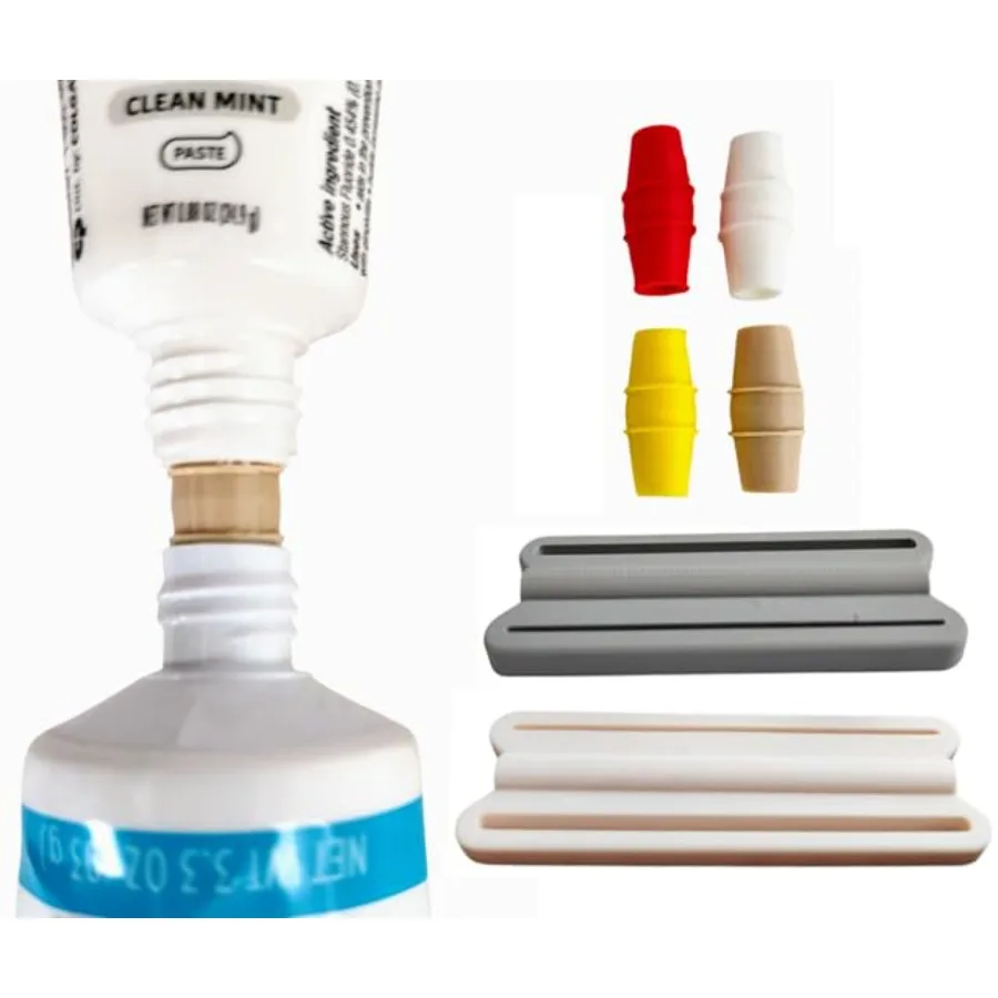 

Набор из 6 адаптеров для сменных блоков зубной пасты и выдавливателей для них, совместимый с зубной пастой Colgate, Crest и Sensodyne.