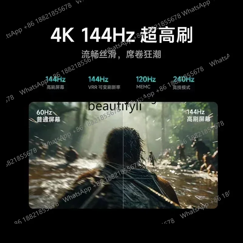 AB02 TV S Pro 100 بوصة 4K 144 هرتز فرشاة عالية جدًا شاشة كاملة للتحكم الصوتي تلفزيون مسطح فائق الدقة