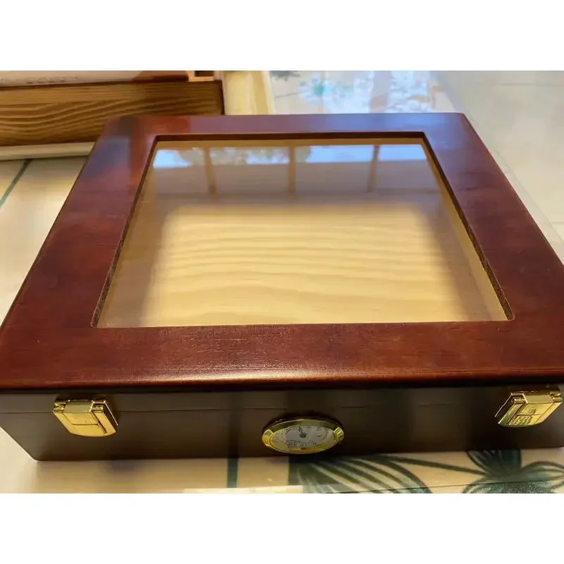 

New Imported Pine Humidor Moisturizing Box Sealed Cuban Cigar Storage Case Cohiba Premium Tobacco Preservation