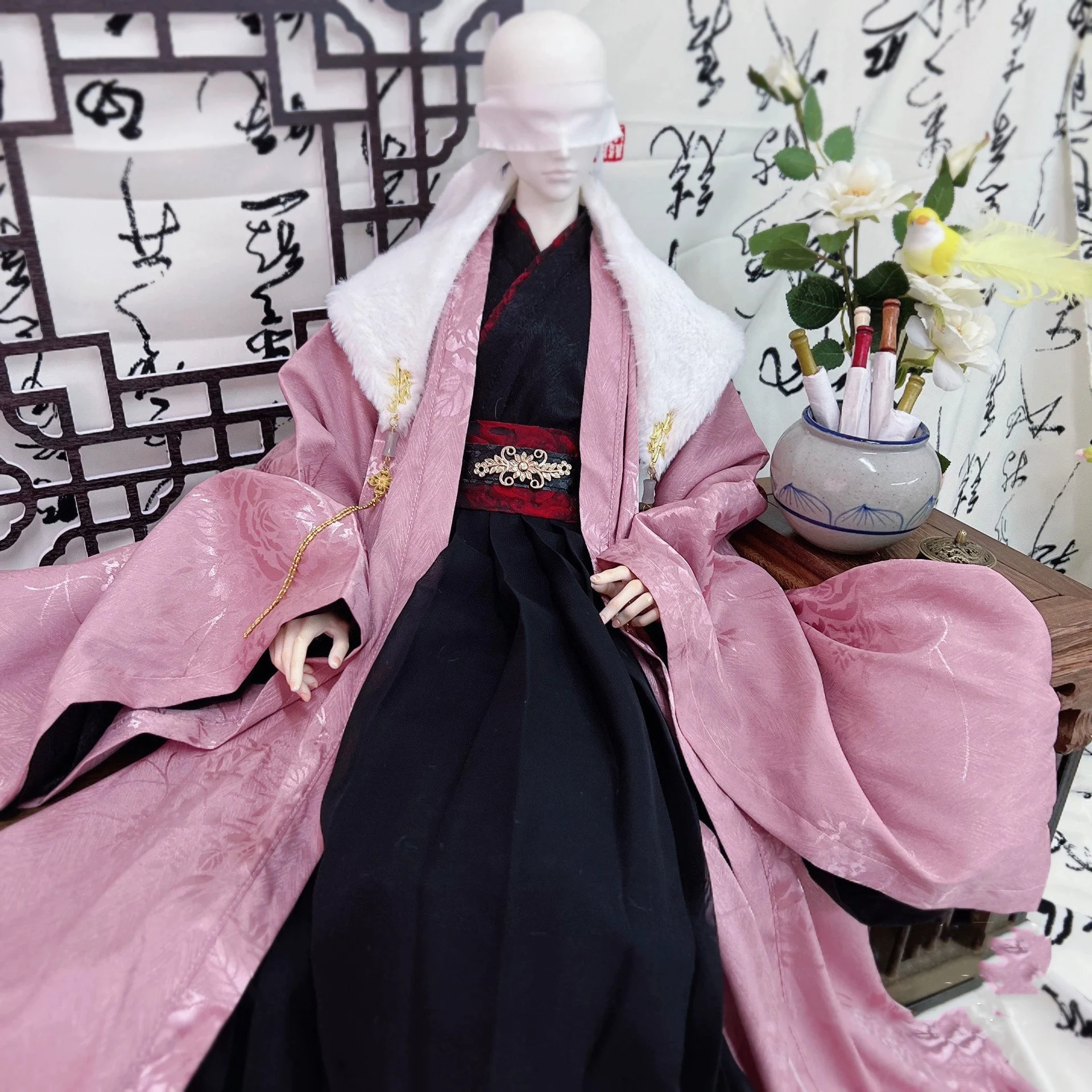 1/4 1/3 Scale BJD Clothes Ancient Costume Dress Hanfu Robe Samurai Outfit For BJD/SD MSD SD13 ID72 Uncle Doll Accessories A2128