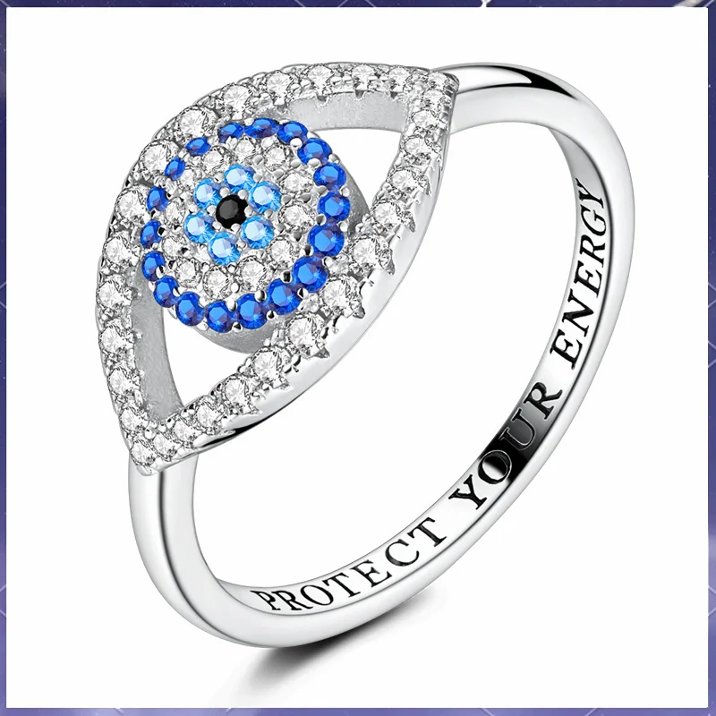 

Новое яркое кольцо с закрытым глазом дьявола, модное кольцо, подходит для женских подарков на помолвку и день рождения