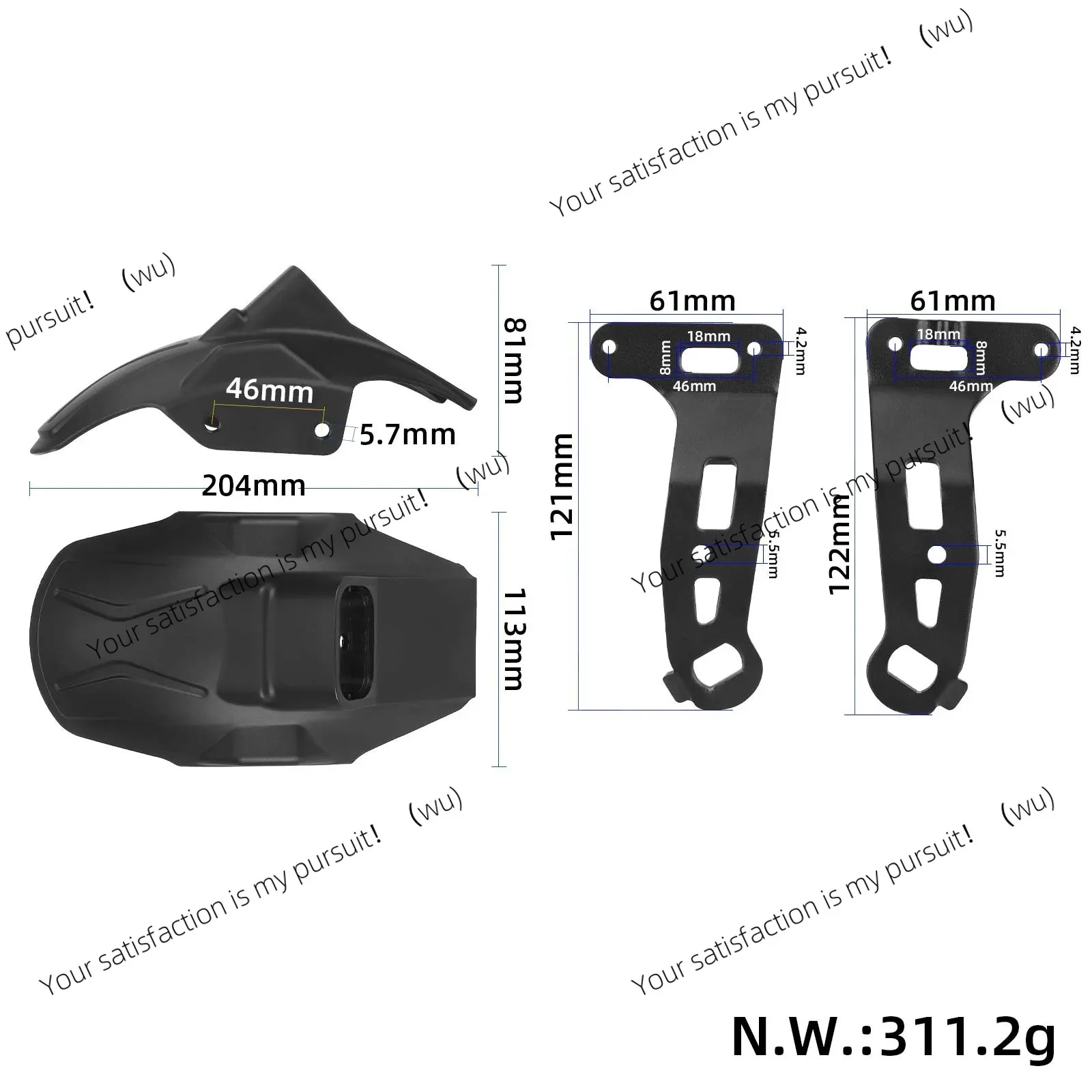 Suitable for KukirinG2Master Electric Scooter Accessories, Controller Fender Finger Tail Light Foot Support