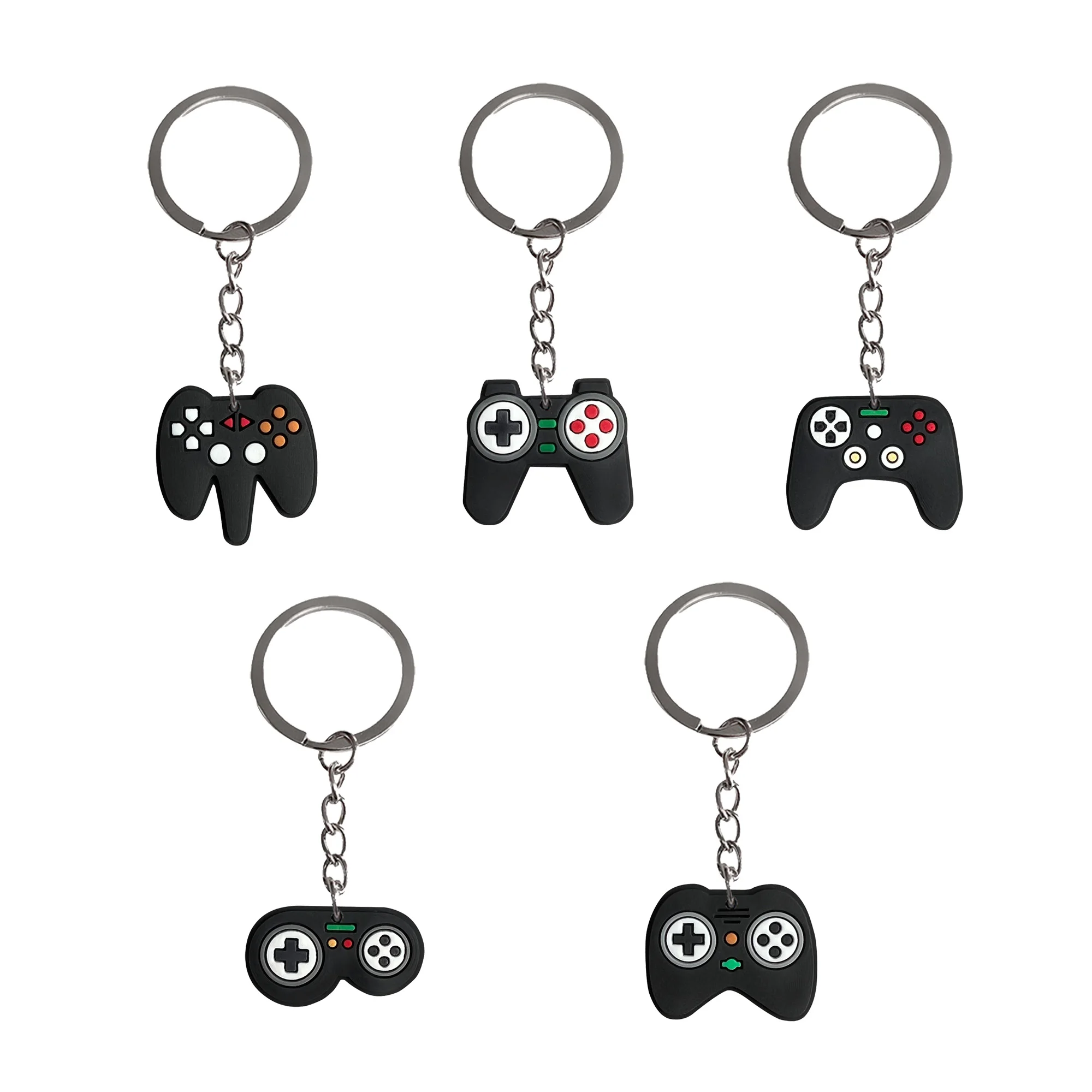 1/5Pcs Gamepad Boys Favorite Home Keychains Game Controller Silicone Key Chain Accessories Fit Birthday Present