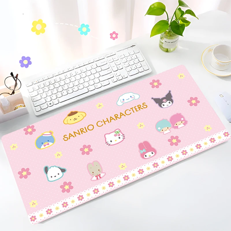 

Large Gaming Customized Hello Kitty Mouse pad Office desk mat Game keyboard pad Desk Mats Sanrio Home Decor Pad table mat