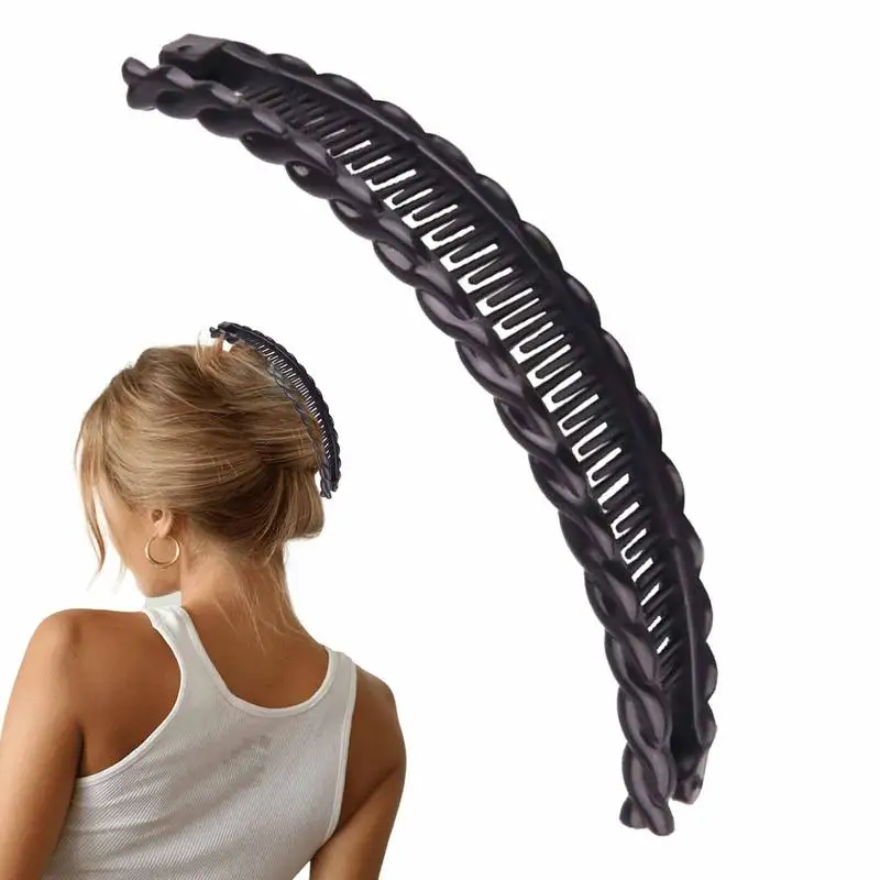 

New 1pcs Hair Combs Banana Hair Clip Grip Comb Fishtail Ponytail Banana Clip Hair Clips For Women female Hair Accessory