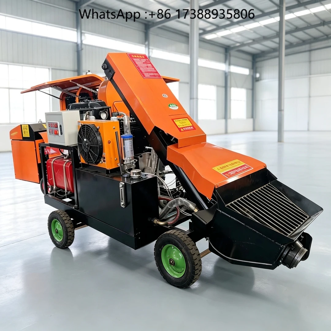 High Efficiency Electric Concrete Pump Machine Trailer Type Concrete Pump for Building Construction