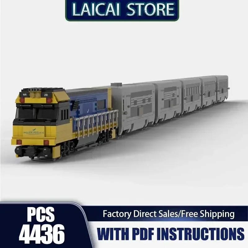 Moc Building Blocks Indian Pacific Train with Power Functions Model Technology Bricks DIY Assembly Toys Construstion Gifts