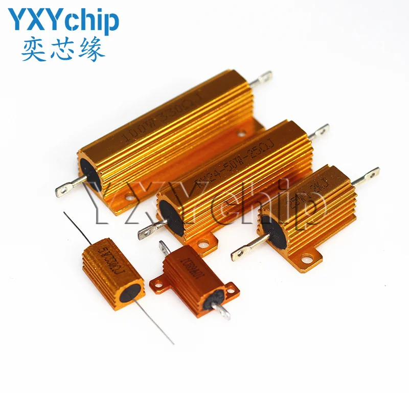 1PcS RX24 25W Aluminum Power Metal Shell Case Wirewound Resistor 820R 910R 1K 1.5K 1.8K 2K 2.2K 2.4K 2.5K 2.7K3K 3.3K 3.6K R Oh image 4