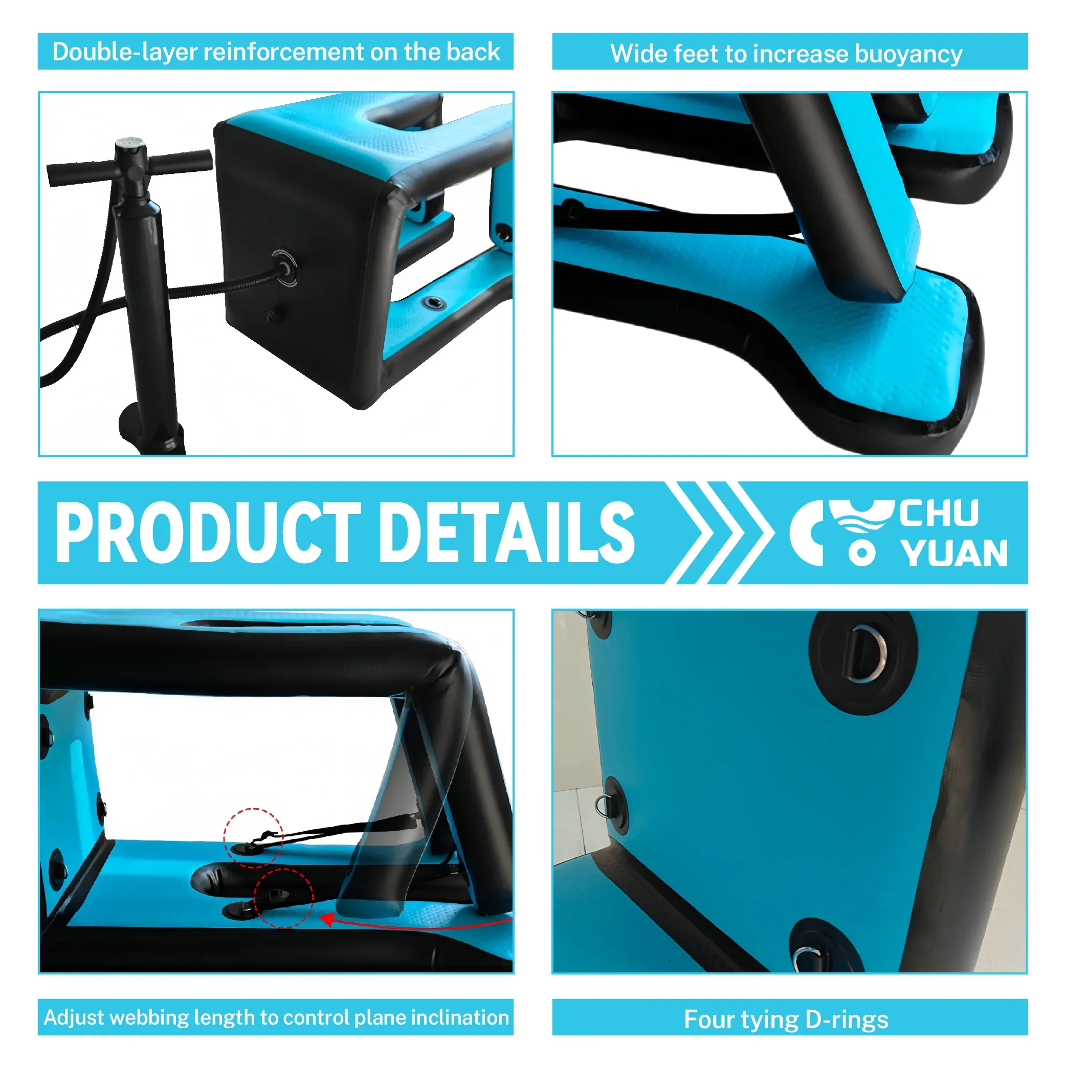 Dockstarter Inflatable Hydrofoil Surfboard - the Ultimate Water Sports Launch Platform for Hydrofoil