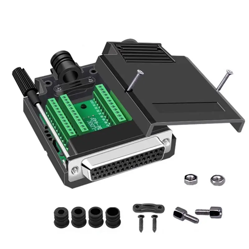 M01K HDB44 Solderless Connector Kit 44Pin D-SUB 44Pin P Hole Plug Breakout Terminal Board Adapter For Industrial Use