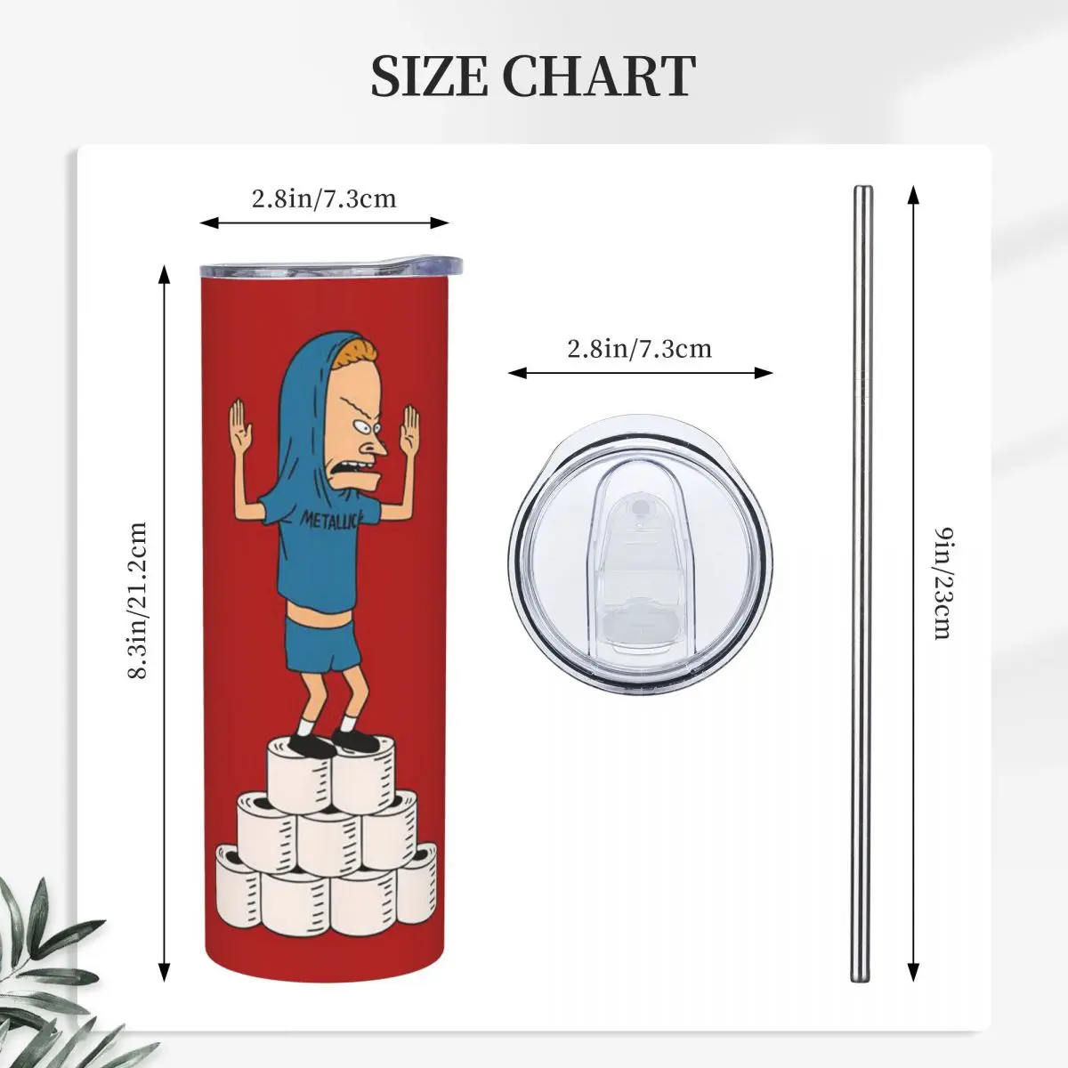 Beavis And Butthead Pulp Fiction Humorous Stainless Steel Tumbler Vacuum Insulated Mug Thermal Cold Bottle Straw With Lid 20oz