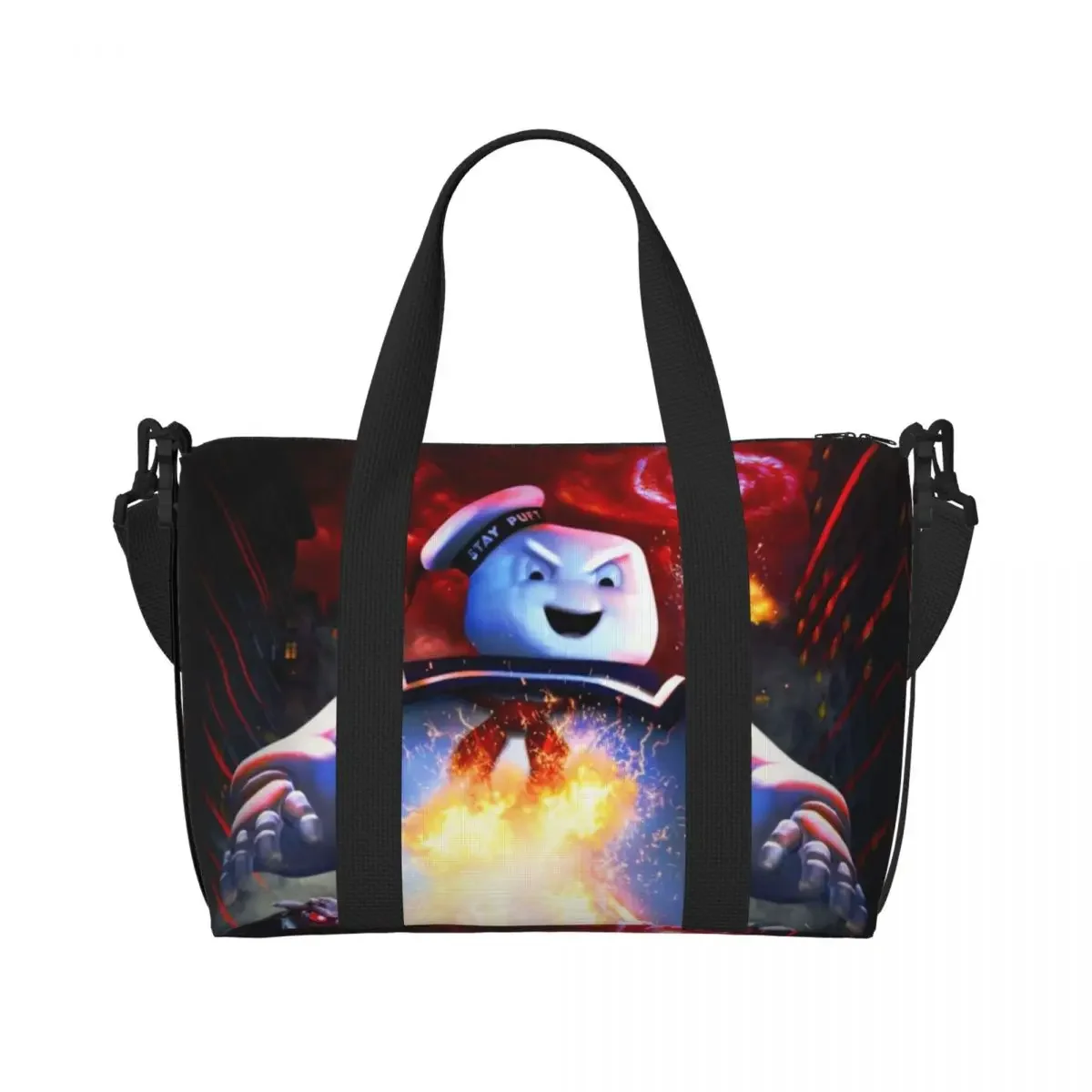 مخصص كبير Ghostbusters Afterlife عيد ميلاد حمل حقيبة للنساء خارق كوميديا فيلم الكتف التسوق رياضة الشاطئ حقيبة سفر