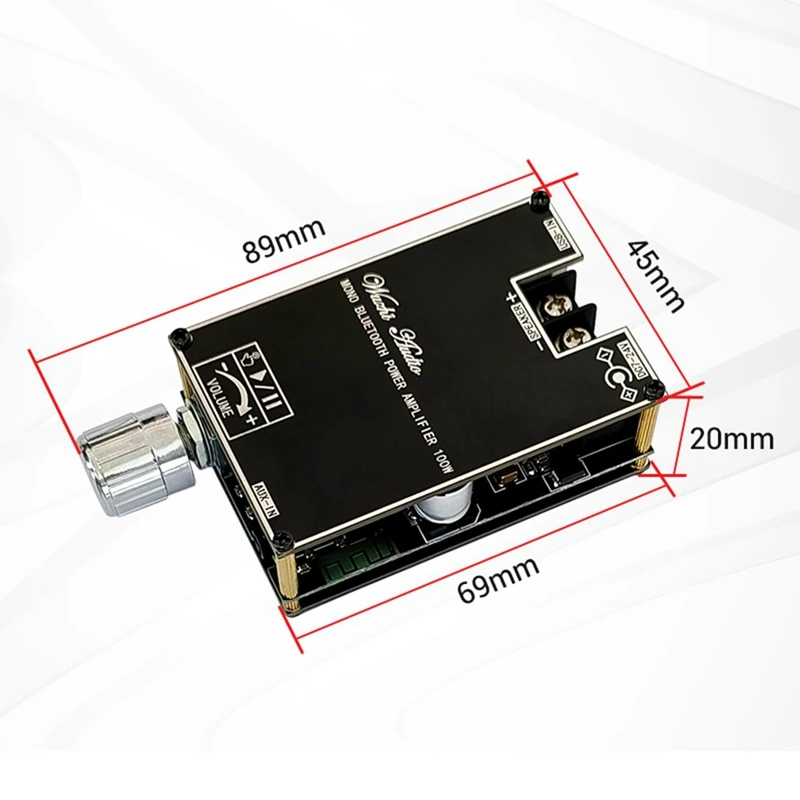 Mono 100W Bluetooth Audio Versterker Board Met Tws Box Functie Bt5.1 Stereo Audio Module DC7-24V ZK-1001B