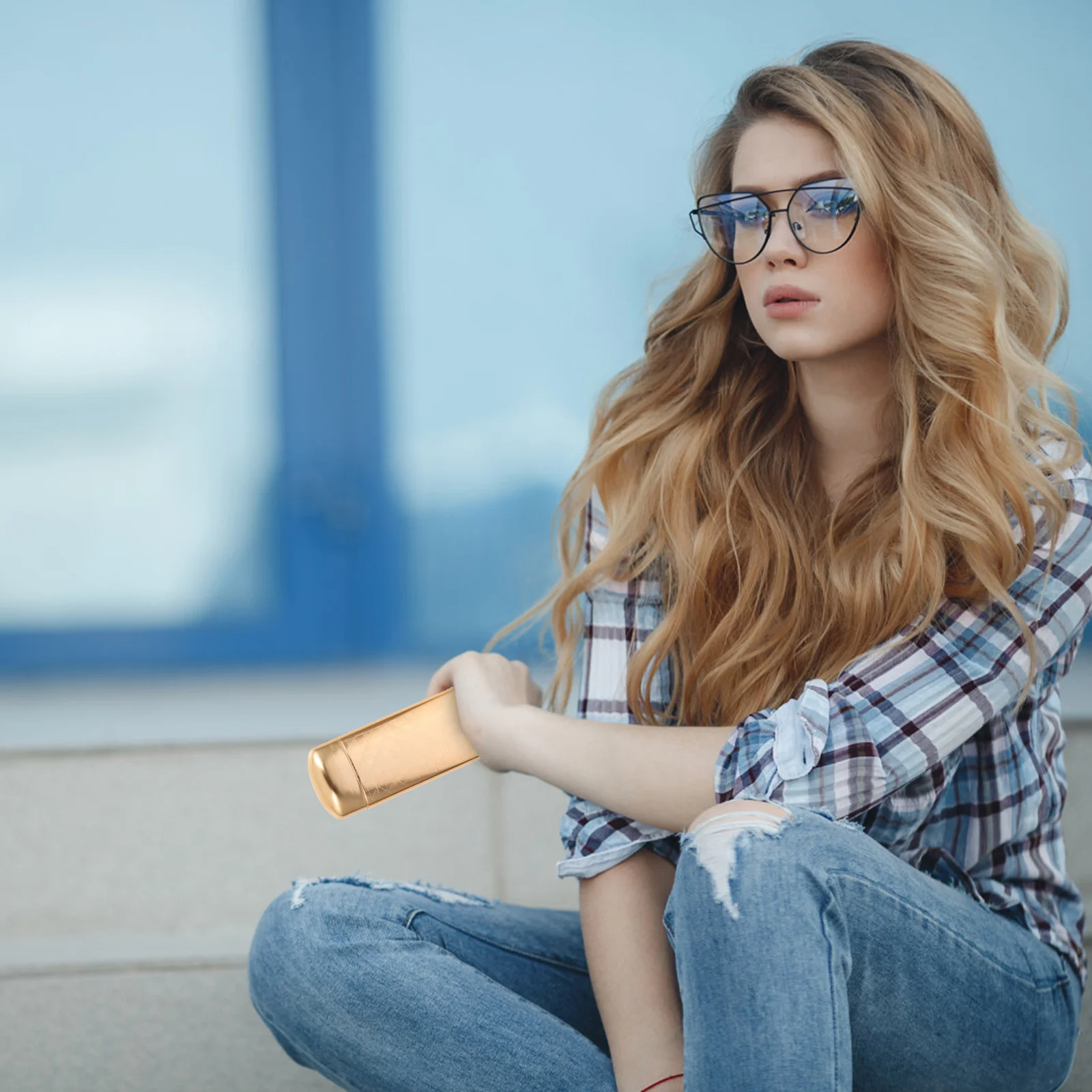 صندوق حافظة النظارات بغطاء صلب بتصميم مدمج مقاوم للماء والغبار والألومنيوم لحماية مدمجة لملابس النظارات المحمولة