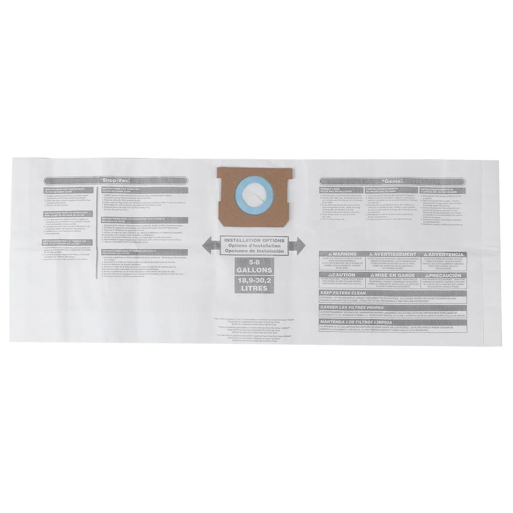 3PCS HEPA Dust Bags for Shop-Vac 90661 & 906-61 Vacuum Cleaner Replacement Filter Bags Anti-Leak with Micro Filter System image 6