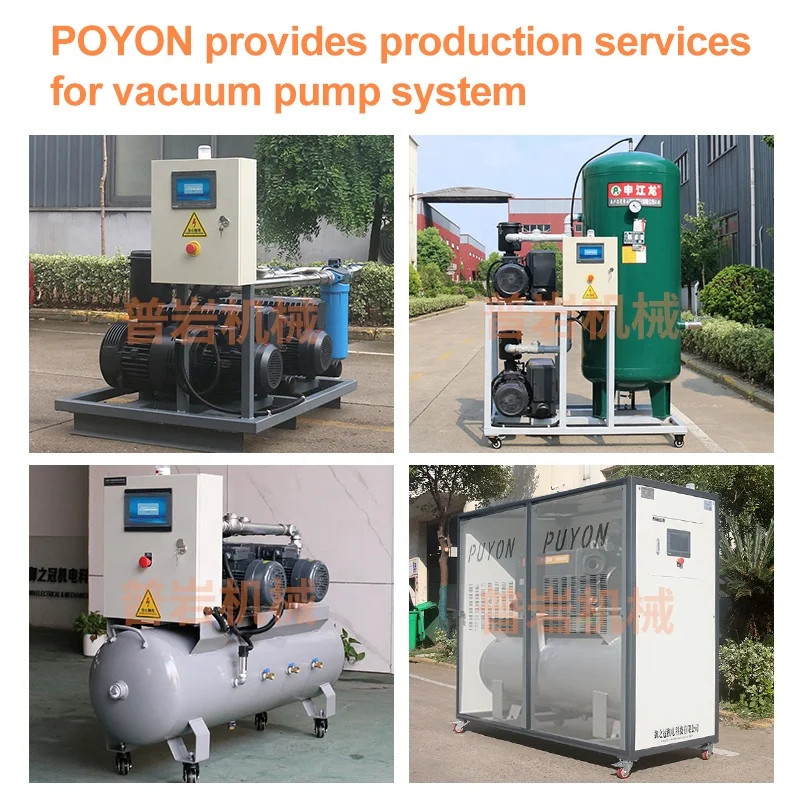 0.1Pa 630m3/h PUYON Customized High Pressure Dual Stage Rotary Vane Vacuum Pump Machine Vacuum System Vacuum Unit