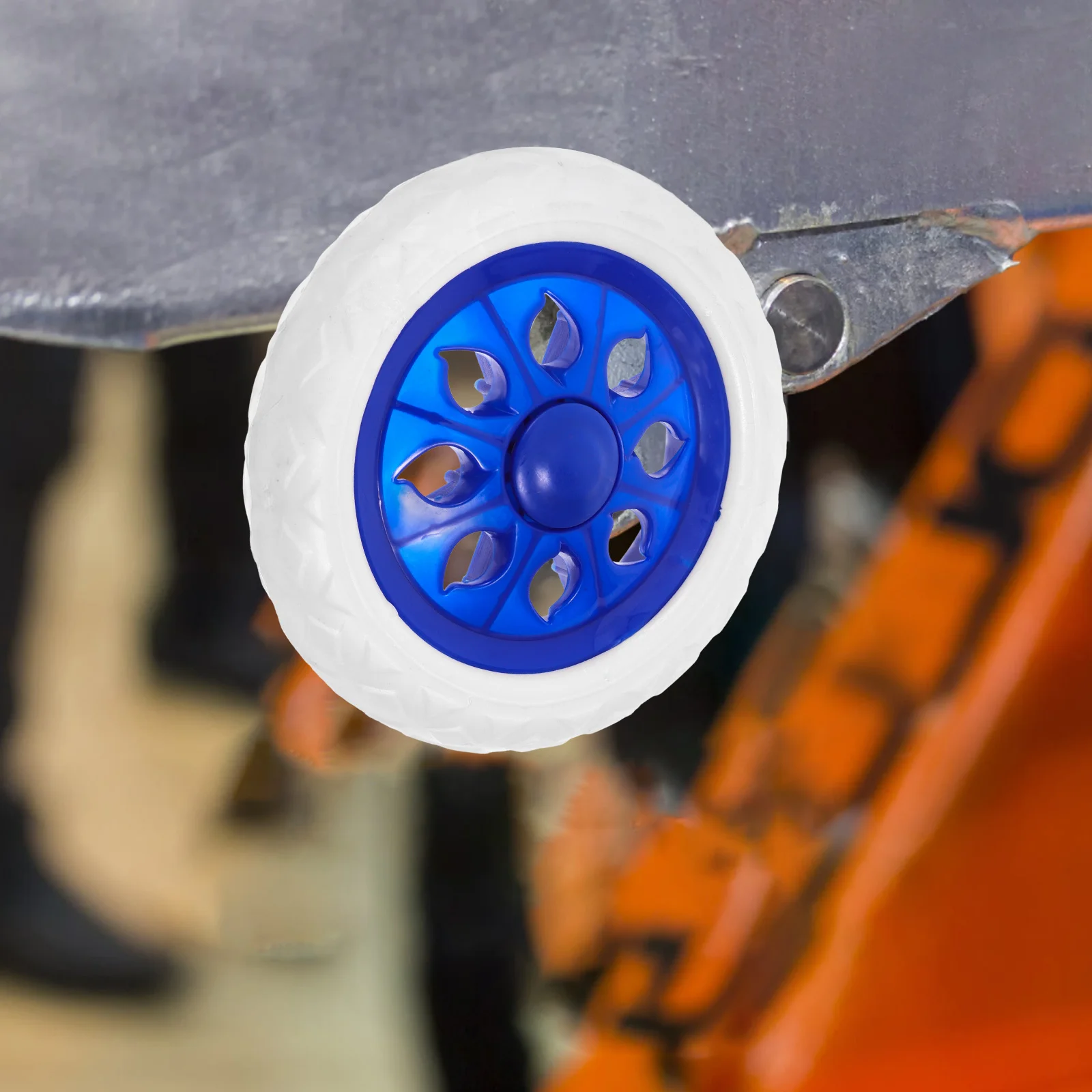 2 Pcs Folding Shopping Cart Heavy Duty Wheels Grocery Small Trailer Basket Replacement Blue