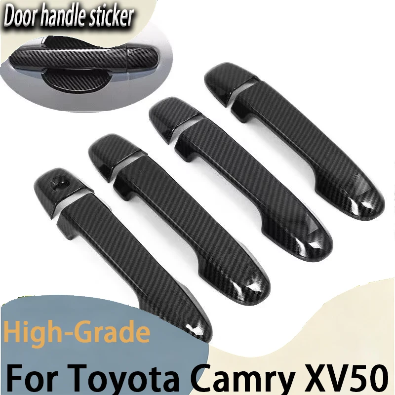 

Styling Accessories For Toyota Camry XV50 2012 2013 2014 2015 2016 2017 Carbon Fiber Chrome Car Door Handle Cover Trim Sticker