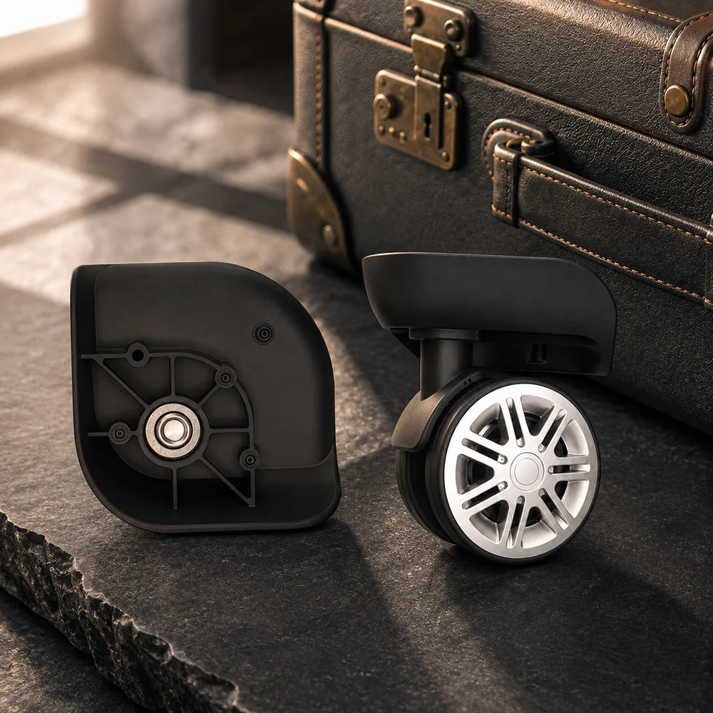 For SJTOBOL T12A Luggage Wheel Repair Universal Silent Swivel Caster Trolley Case Replacement Accessories Wear Resistant Rubber