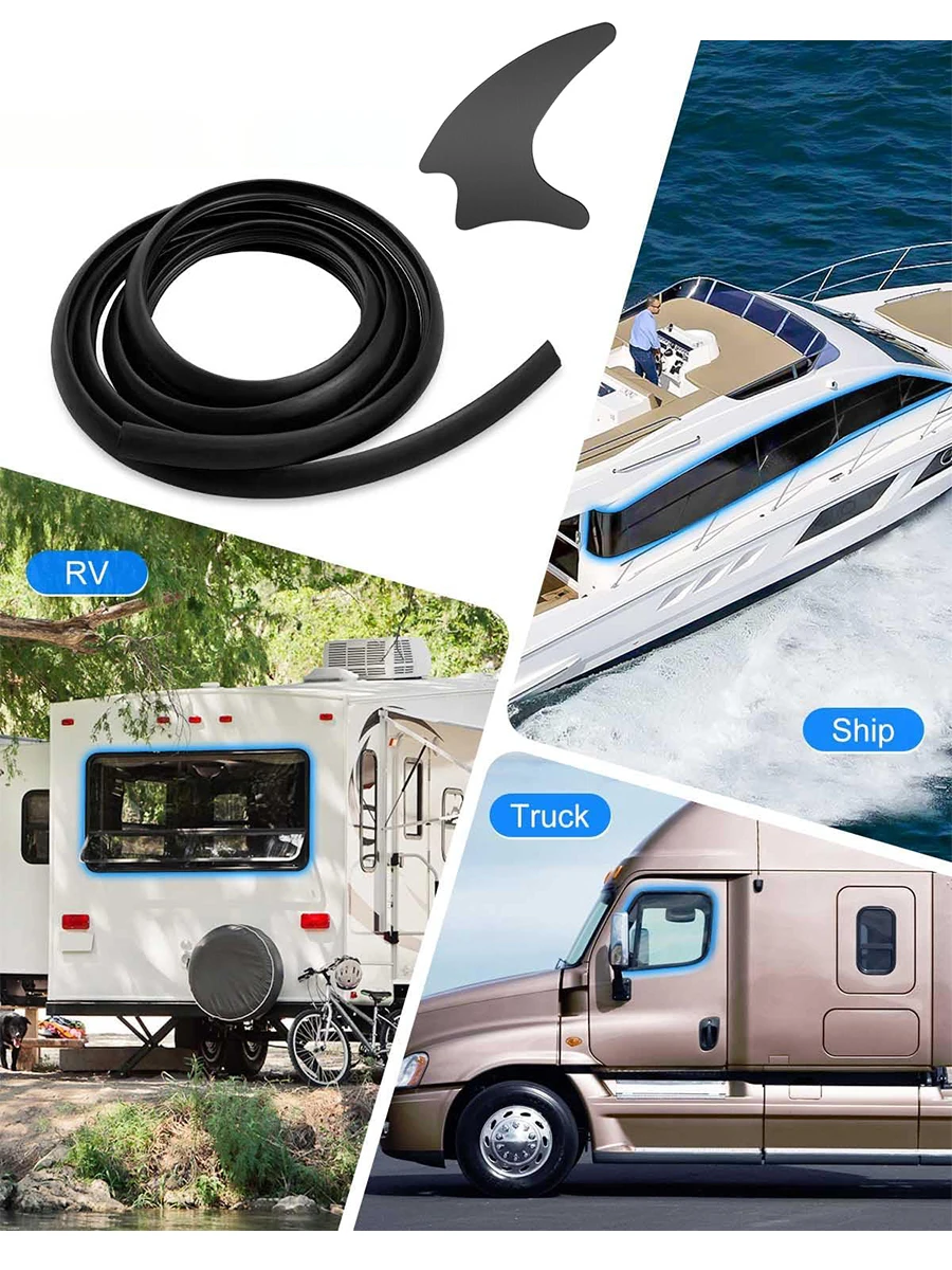RV Raam Rubberen Afdichtstrip Raamvergrendeling Pakking Raamrand Tochtstrip voor auto's, campers, boot, vrachtwagens en bestelwagens