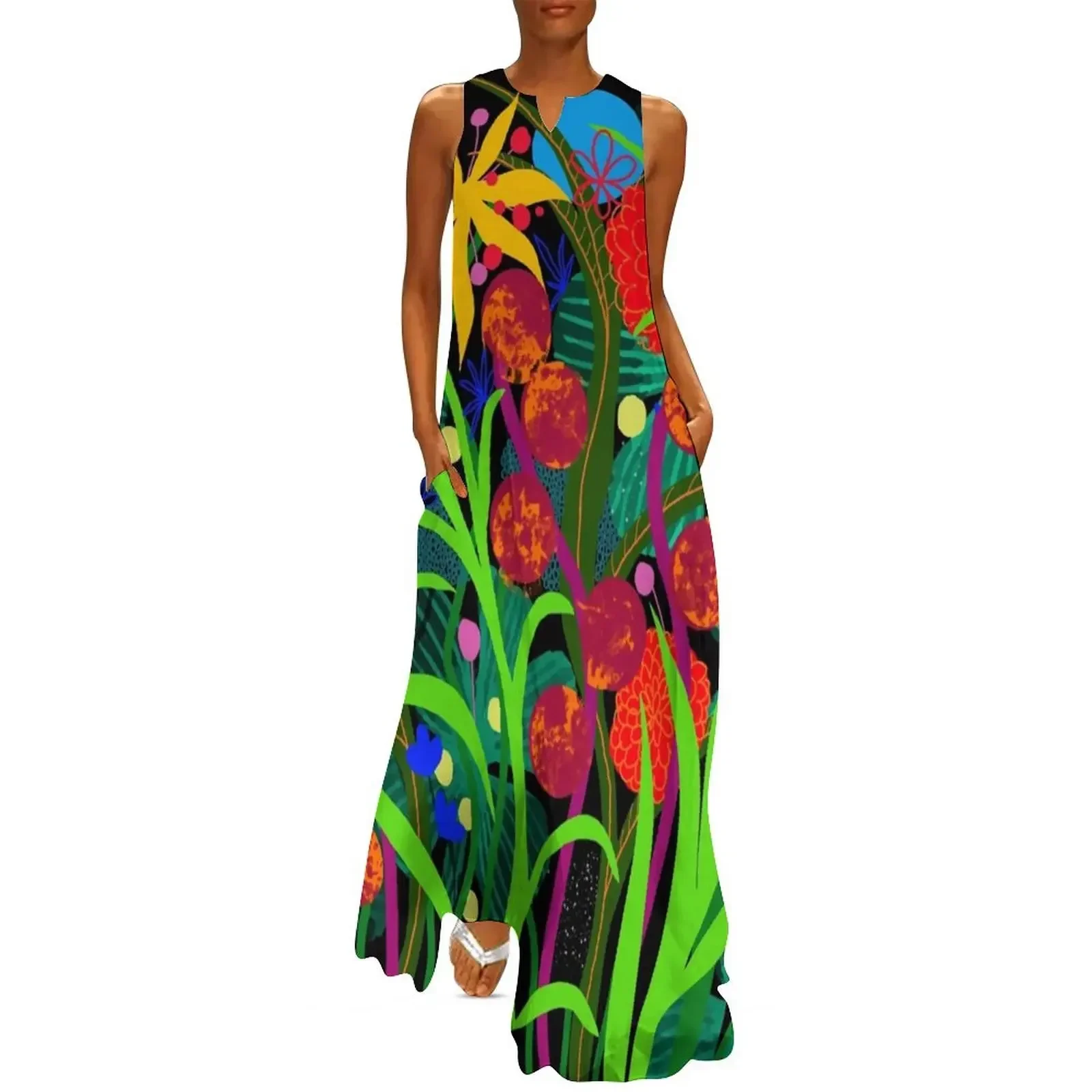 

Garden 12 Long Dress women's summer jumpsuit dress summer 2025 women wedding guest dress 2025 beach outfits for women