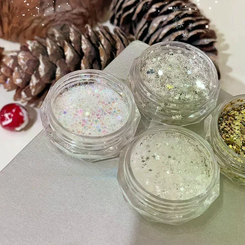 1mm Mini Sparkling Star Nail Glitter Sparkling Pentagram Nail Decoration Nail Salon Design Cute Accessories DIY Nail Art Design