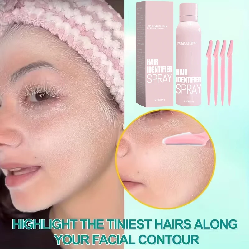 Identificador de cabello en aerosol, inhibidor de afeitado Facial indoloro, depilación para mujer, Spray de depilación Facial para belleza suave, cuidado Facial