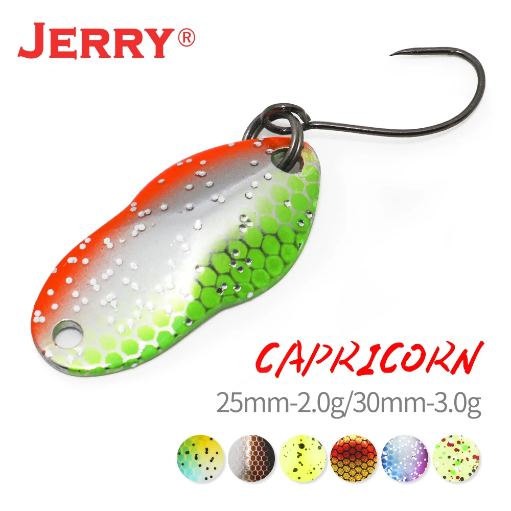 Jerry Capricorn Micro Artificial Metal Spoon Trout Lures Single Hook Quality Spinner Bait 1.5/2/3g Pesca Tackle