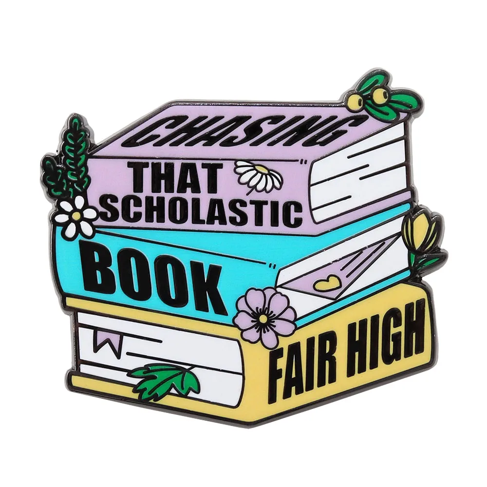 Chasing That Scholastic Book Fair High Enamel Pin Reading Smut Badge Bookish Book Lover Gift Collect Souvenirs