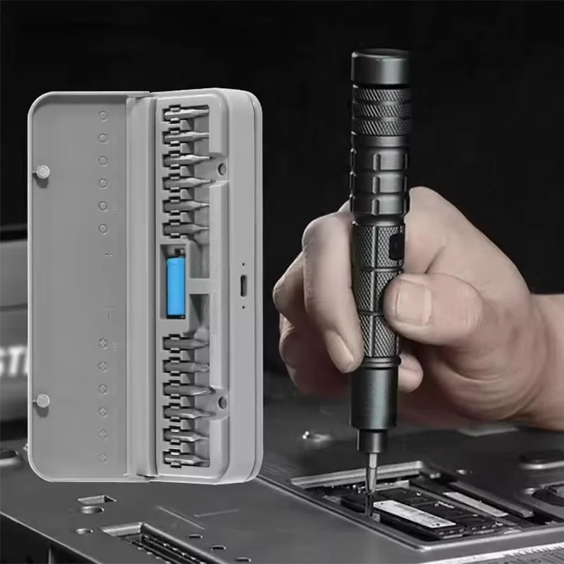 

Electric Screwdriver 3 Gears Torque Rechargeable Portable Tool Kit for Electronics Laptops Clocks Glasses Repair