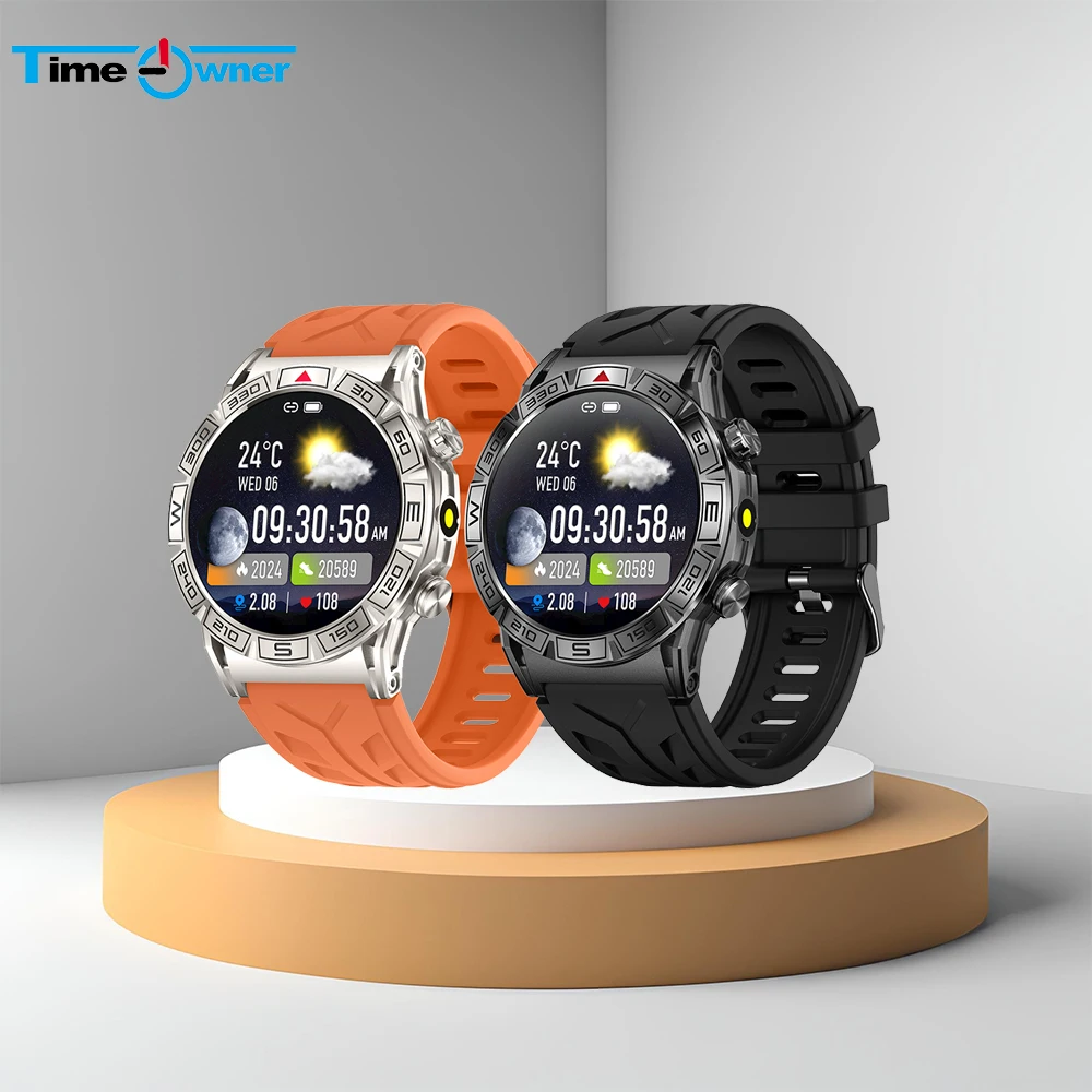 ساعة ذكية خارجية لمالك الوقت للرجال والنساء، عمر بطارية طويل، مكالمة هاتفية بلوتوث، IP68، مراقب معدل ضربات القلب C80 Smartwatch