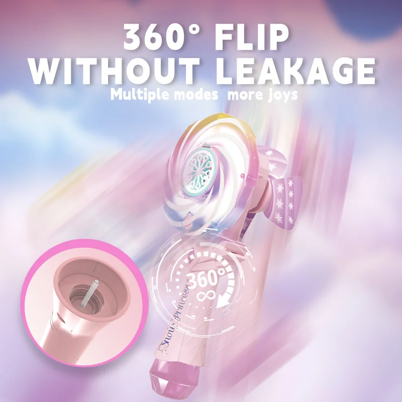 Seifenblasengebläse für Kinder, handgehaltener elektrischer neuer Windmühlen-Seifenblasenstab, Spielzeug für kleine Mädchen