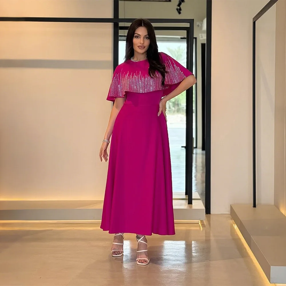 

Muslim Fashion Women's Abaya Waist Robe Middle Eastern Round Neck Fashion Hot Diamond Women's Robe