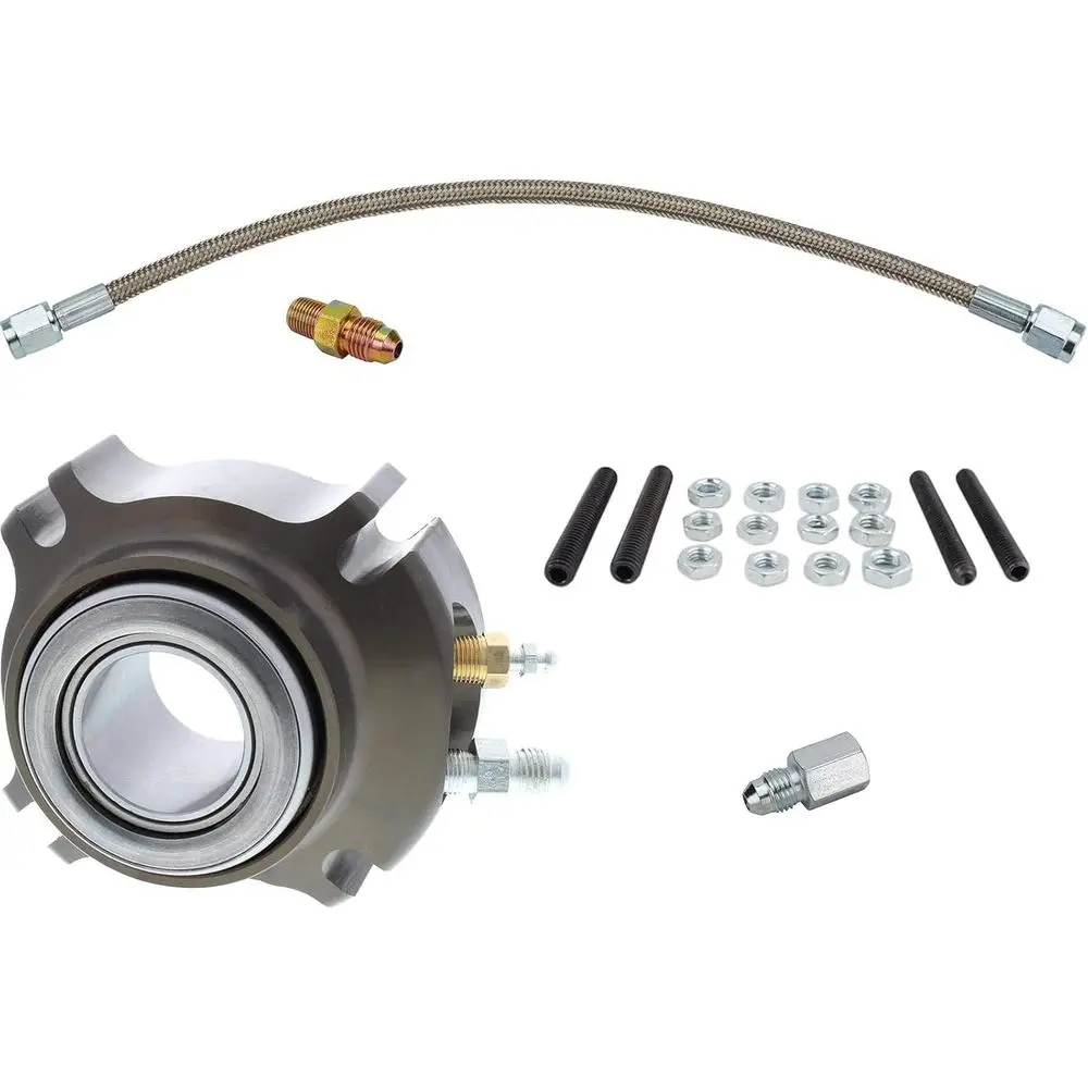 

Hydraulic Clutch Release Bearing Kit for Racing Transmissions, Low Effort Pedal, 5.5-7.25 Inch Clutches, Includes AN Line, Fitti