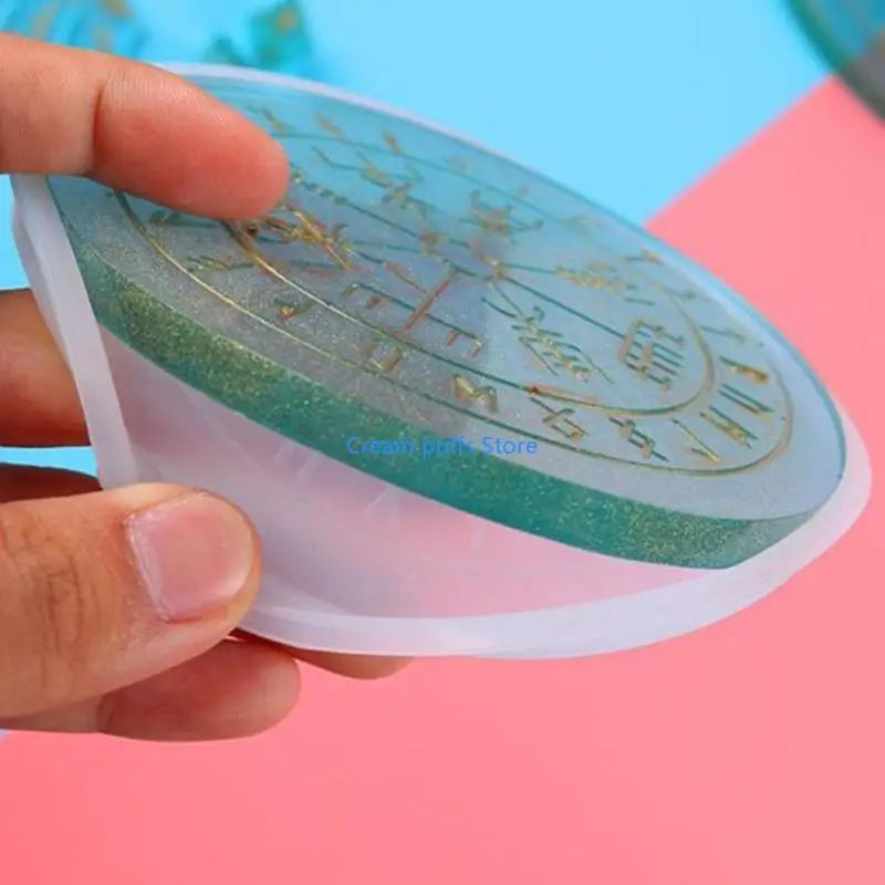 50LE 2PCS/Set Runes Symbol Símbolo Cristal Resina Epóxi Molde para Tabe