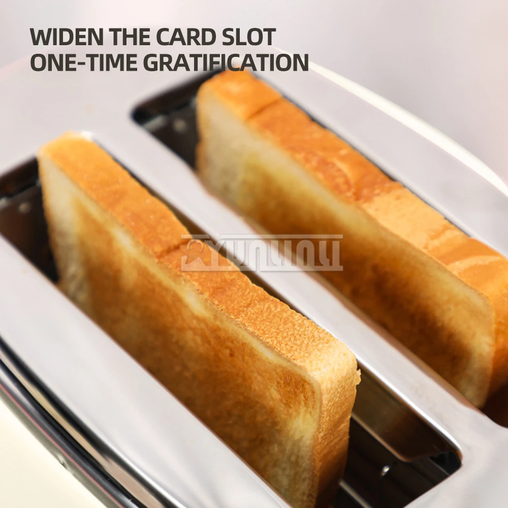 2025 New 2 Slices Bread Baking Machine Electric Toaster Stainless Steel Breakfast Machine Double-side Heating Sandwich Maker