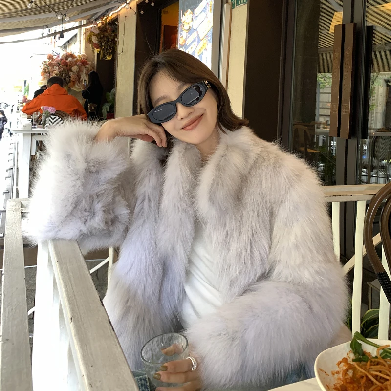 エレスタンドカラーファーコート レディース 高級感 環境保護 模造毛皮 ロングスリーブ