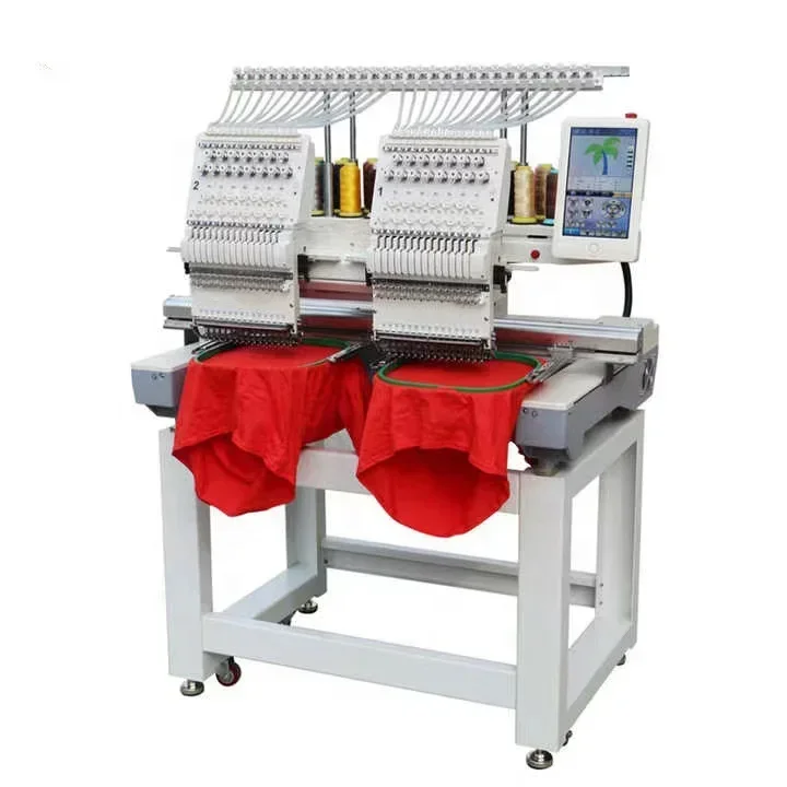 12 Needle/15 Needle Hat Clothing Mini Industrial Digital Single Head Flat Sewing Fully Automatic Computerized Embroidery Machine