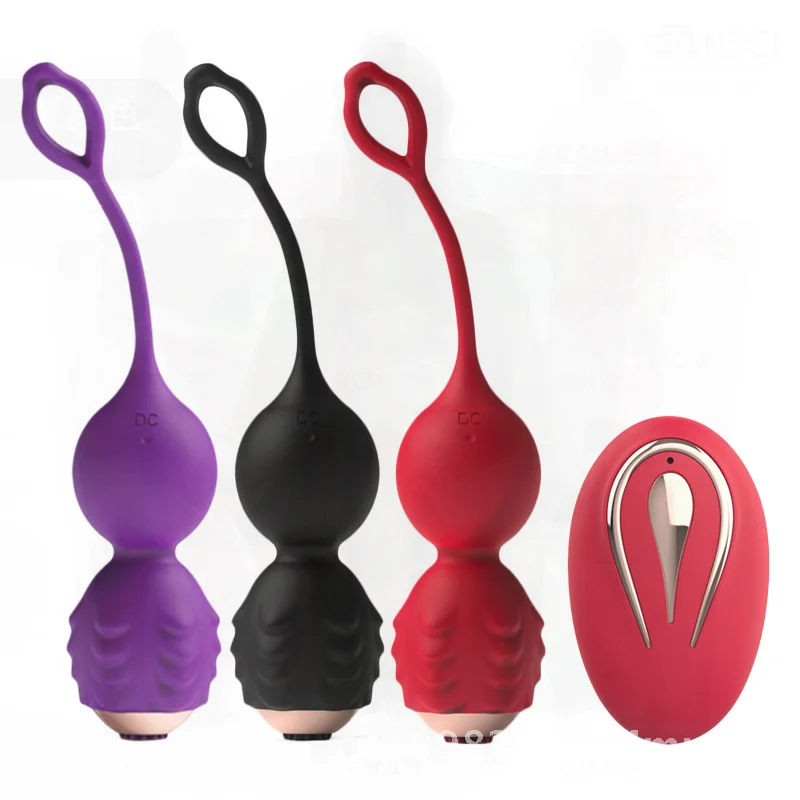 Ejercitador Kegel para mujer, huevo vibrador con carga, Material ABS de silicona, reparación Vaginal, juguete para adultos, colores púrpura, negro y rojo