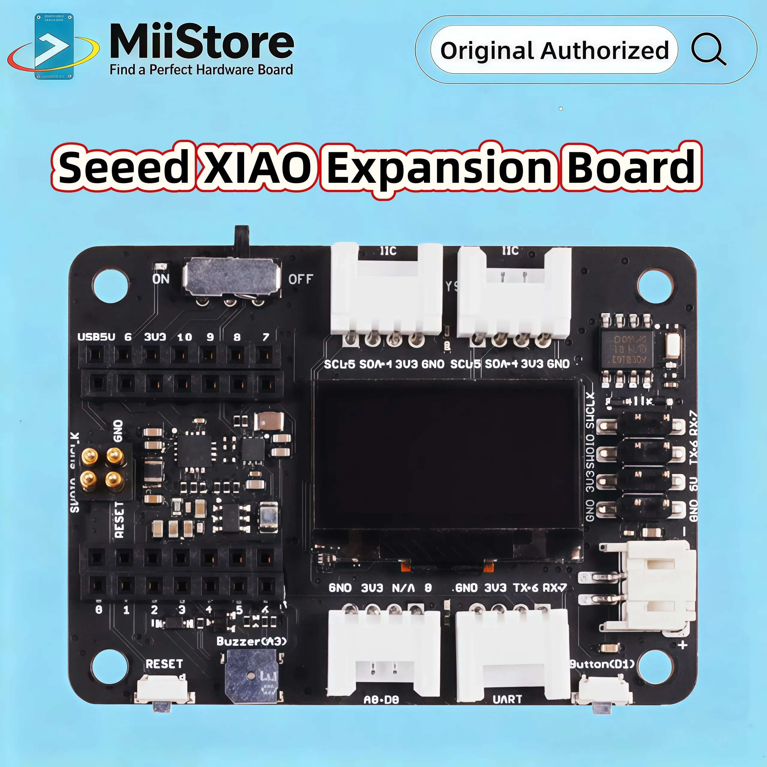 Seeed XIAO Expansion Board Base with Grove OLED Display IIC Uart Analog Digital SWD Debug, Circuit Python, Quick Prototyping