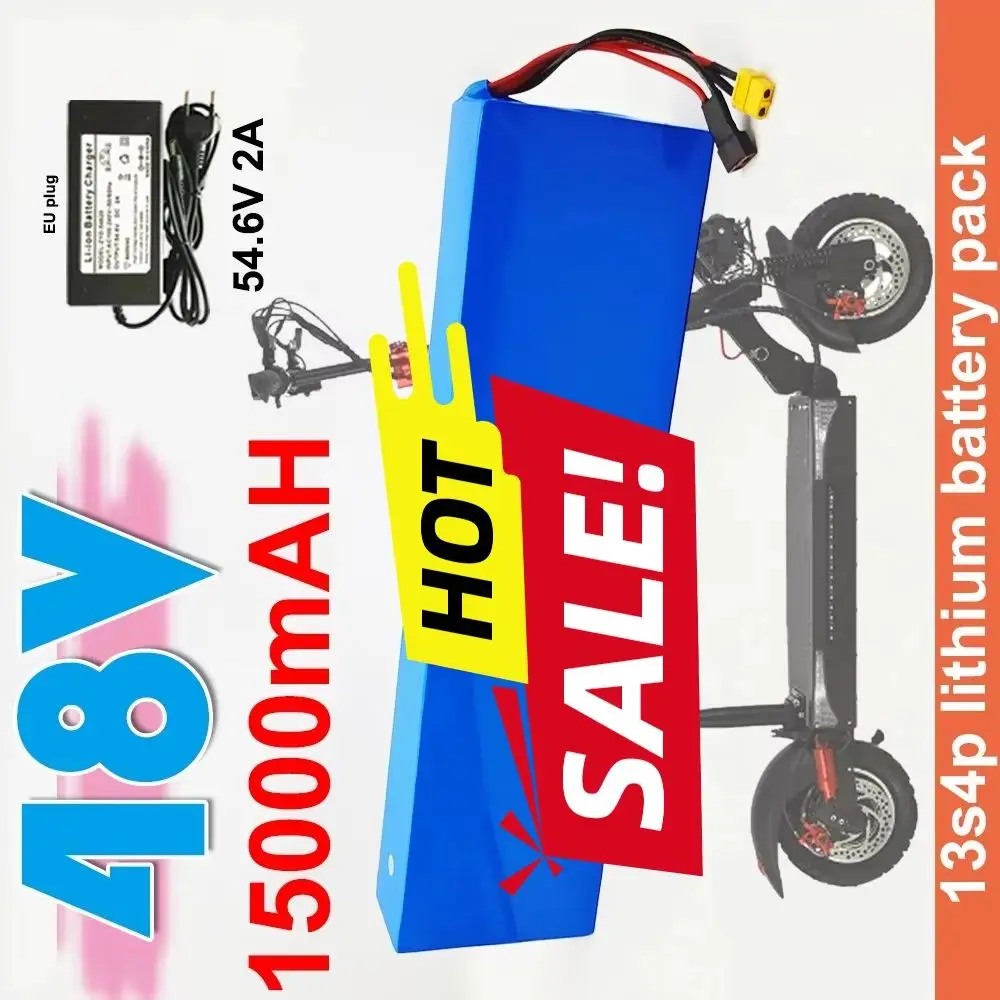 

48V lithium-ion battery 48V 15Ah 1000W 13S4P lithium-ion battery pack for 54.6V for Citycoco BMS electric scooters