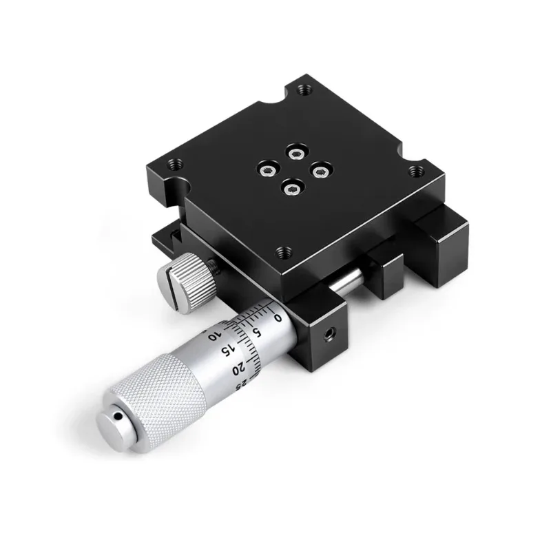ELF21-40 Manual Rotary Positioning Stage, 40×40mm Square Precision Rotation Stage with Fine Adjustment and ±10° Rotation