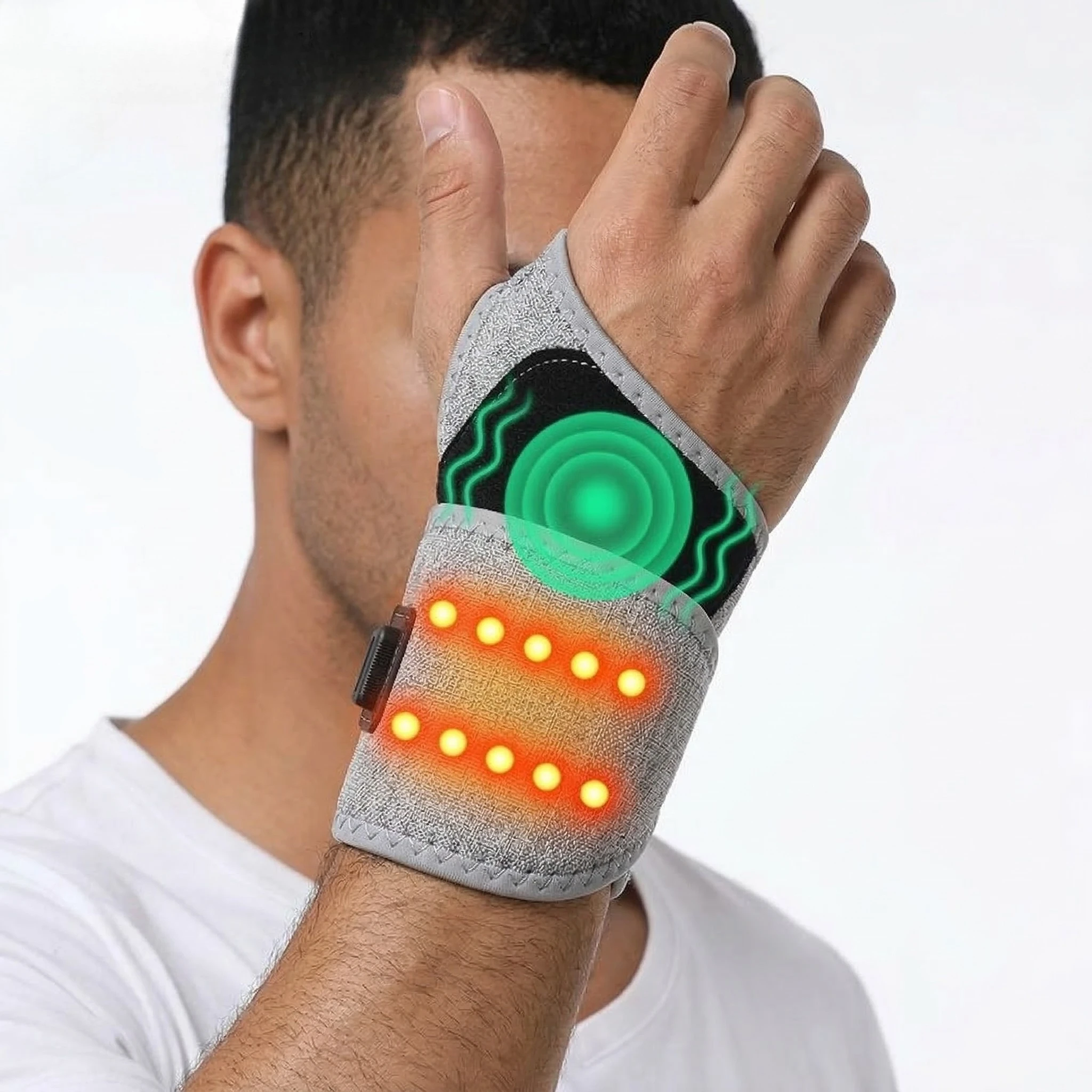 Heated Wrist Wrap Electric Heated Wrist Brace for Women And Men with 3 Heat Settings - Electric Wrist Heating Pad Wrist Warmer