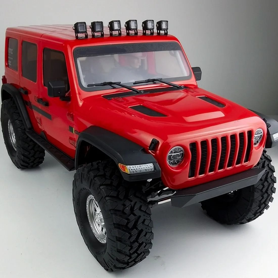 Faróis modificados holofotes luzes superiores do carro luzes para axial scx10 jeep traxxas trx4 trx6 1/10 rc rastreador carro b