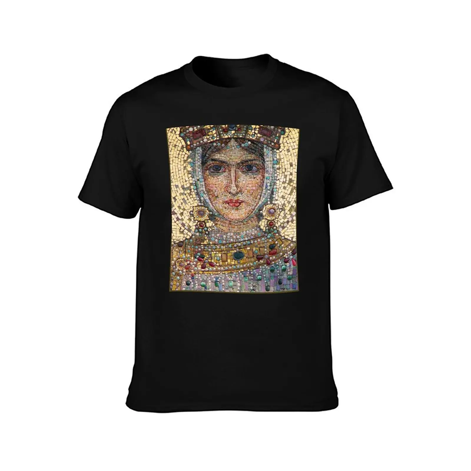 Neo-Byzantine mosaic from the Alexander Nevsky Cathedral, Sofia. T-Shirt Festive Simple T-Shirt