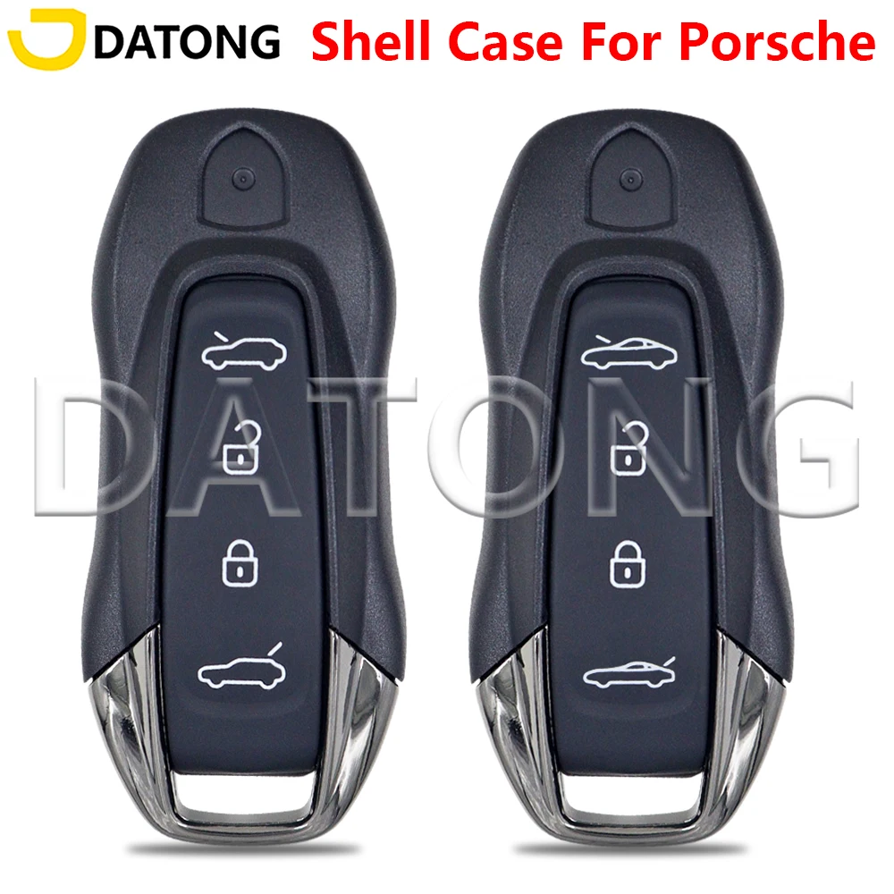 

Datong Car Key Shell Case DIY Housing Cover For Porsche Panamera Spyder Carrera 911 970 981 991 Cayman Cayenne Taycan Macan Ev