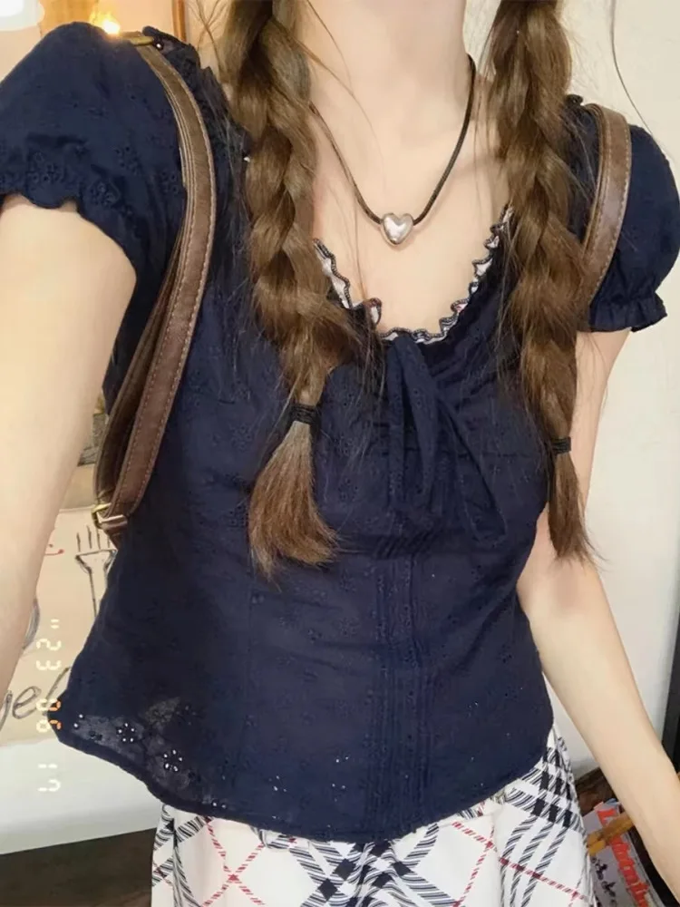 

plus Size Women's irt ort Sve Slim Fit Summer New Sle Commute Korean Version Button Closure Top