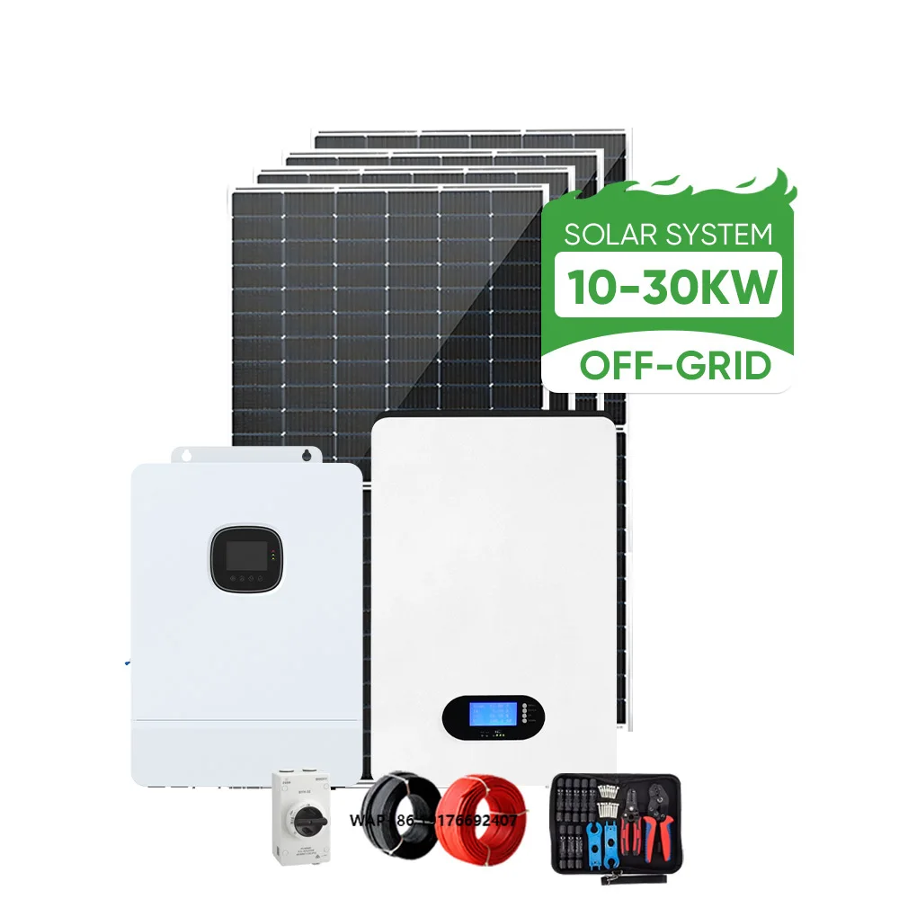 TOYON 10Kw Hybrid Solar Power System 15KW 30KW Solar Energy System Kit with Battery Pack Inverter Battery